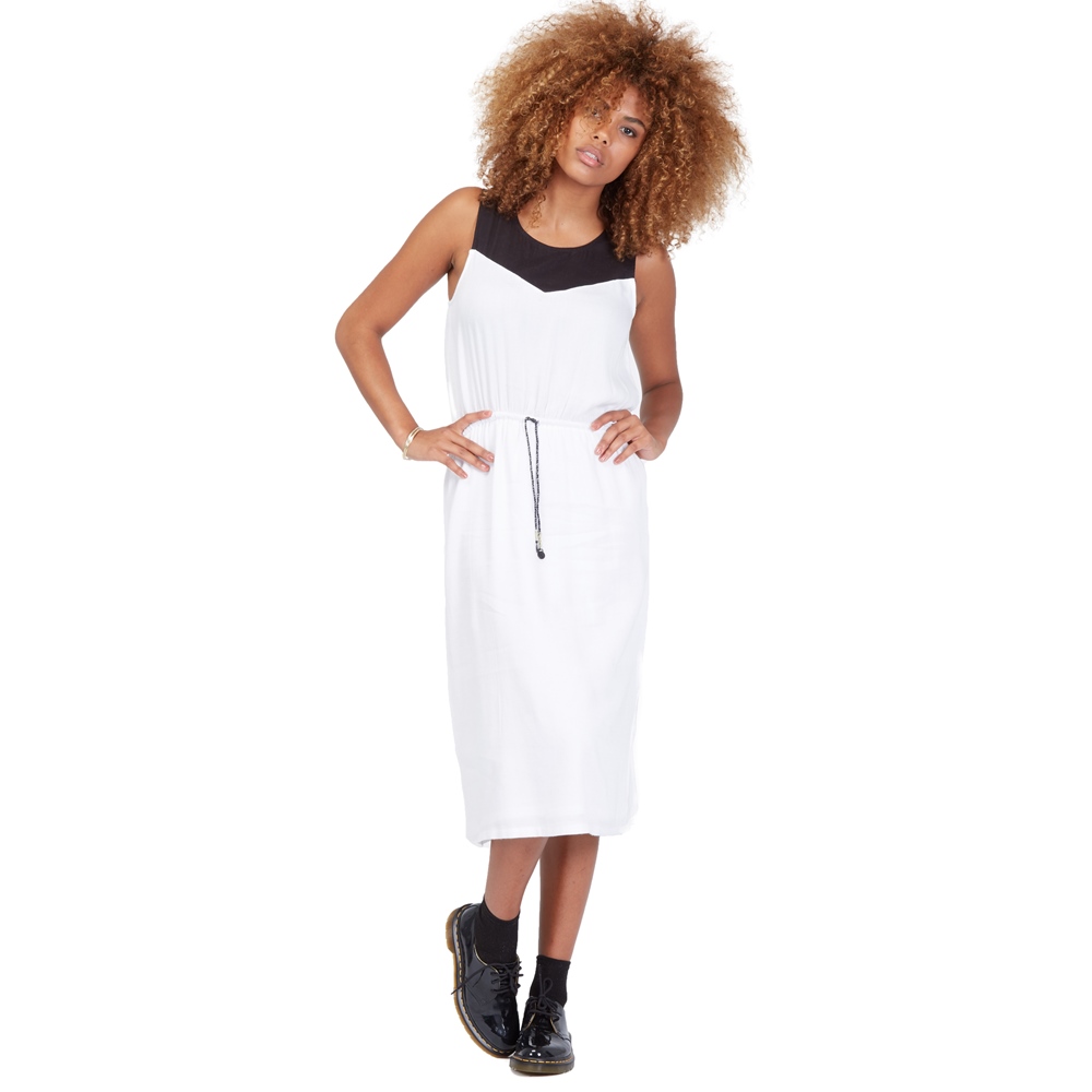 Volcom Get In Line Dress - white Größe: L Farbe: White