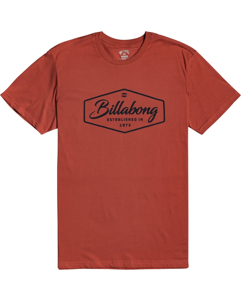 Billabong mns T-Shirt Trademark deep red Größe: S Rot: deepred