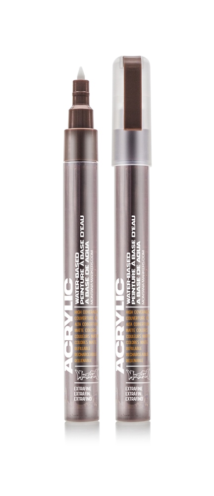 Montana ACRYLIC 
Marker 0,7mm Extra Fine - S8010 Shock Brown Farbe: Shock Brow Breite: 0.7mm
