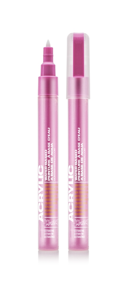 Montana ACRYLIC 
Marker 0,7mm Extra Fine - S4000 Shock Pink Light Pink: Shock Pink Breite: 0.7mm