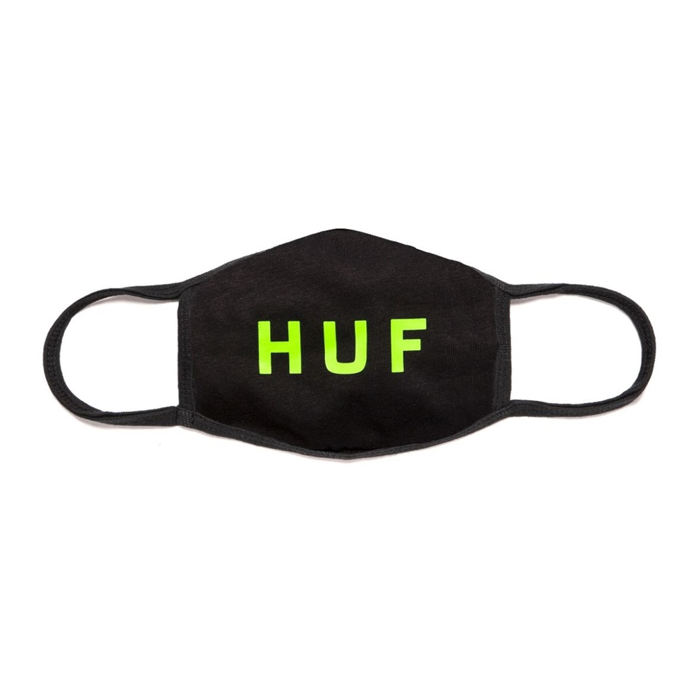 Huf OG Logo Mask - black Größe: Onesize Schwarz: black