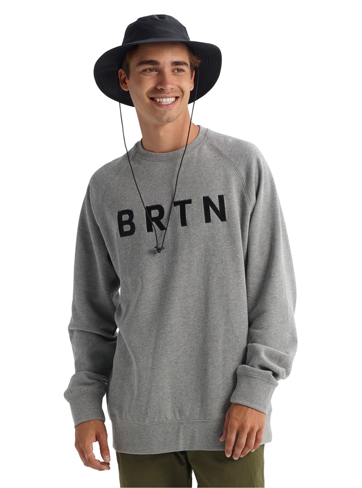 Burton BRTN Crew - gray heather Größe: S Farbe: grayheathe