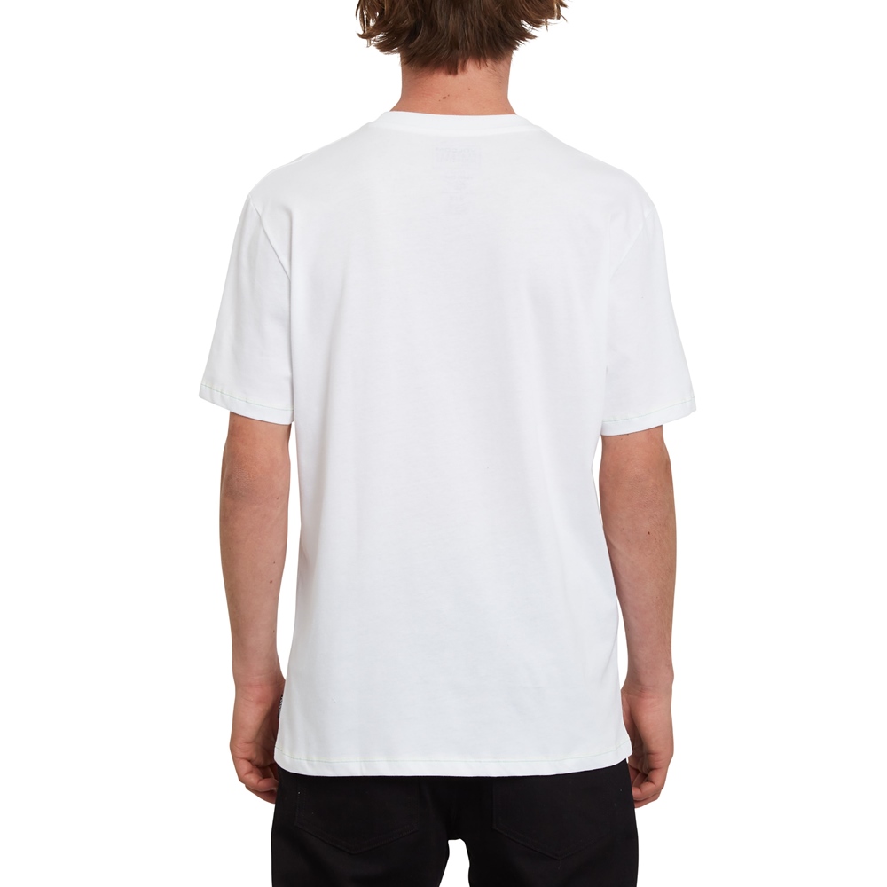Volcom mns T-Shirt Elzo Durt 2 FA WHT Größe: S Weiss: white