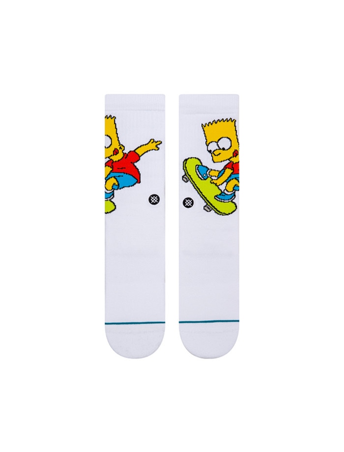 Stance Bart Simpson - white Größe: M Weiss: white